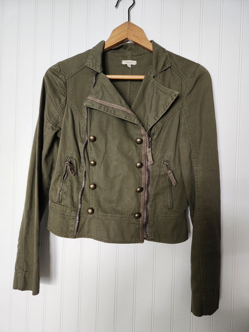 Sashimi Olive Green Utility Military Jacket